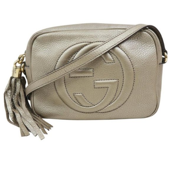 Gucci Handbags - Gucci Soho Disco Champangne Calfskin Cross Body